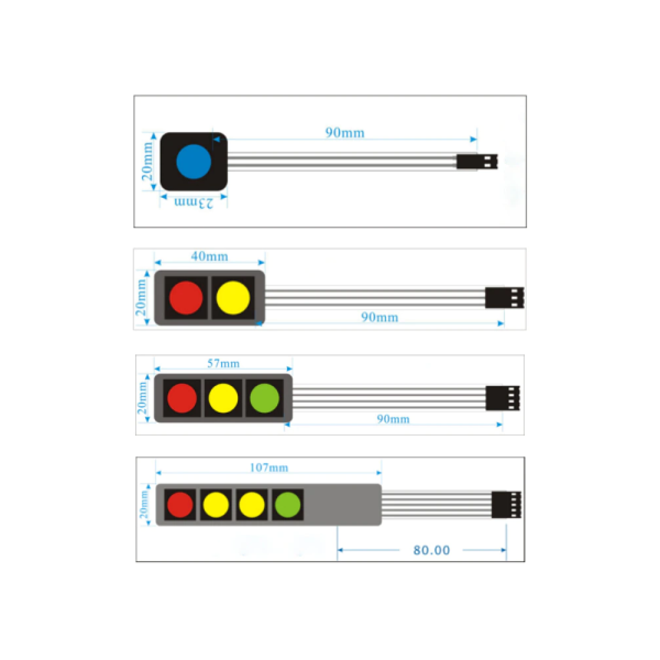 Interruptor Boton de membrana 1x2 teclas Matriz de teclado Arduino Rojo Amarillo