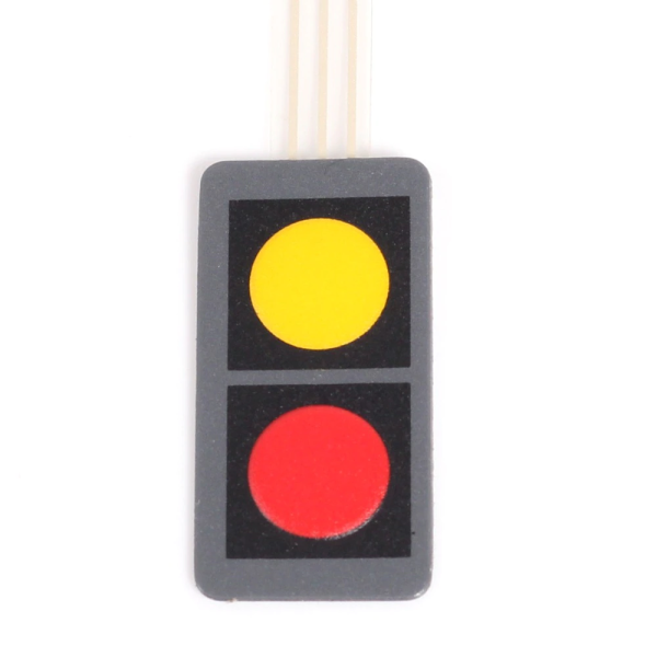 Interruptor Boton de membrana 1x2 teclas Matriz de teclado Arduino Rojo Amarillo - Imagen 2