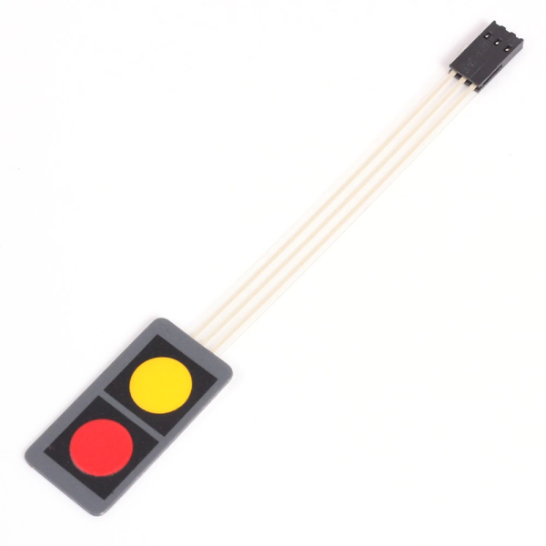 Interruptor Boton de membrana 1x2 teclas Matriz de teclado Arduino Rojo Amarillo - Imagen 4
