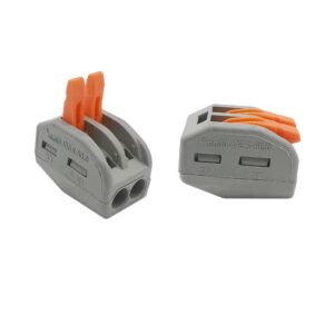 2x Conector rapido 2 terminales 32A 4mm 4000v 250v pines palanca wago pct-212