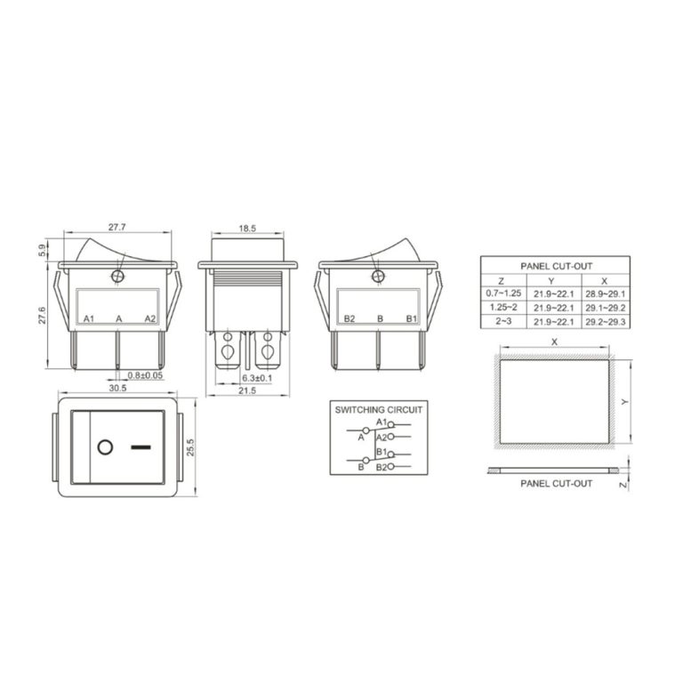 Interruttore A Bilanciere KCD4 Speciale For Saldatrice 30A 250V Ad Alta Corrente 22 * ​​29 Interruttore Di Alimentazione A Bilanciere In Rame Rosso Accessori Elettrici A Pulsante A 4 Pin ( Color - Foto 5