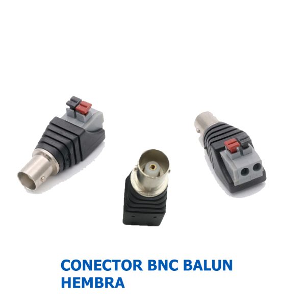 Conector Balun BNC Hembra UTP Video CCTV Clip Sin soldadura