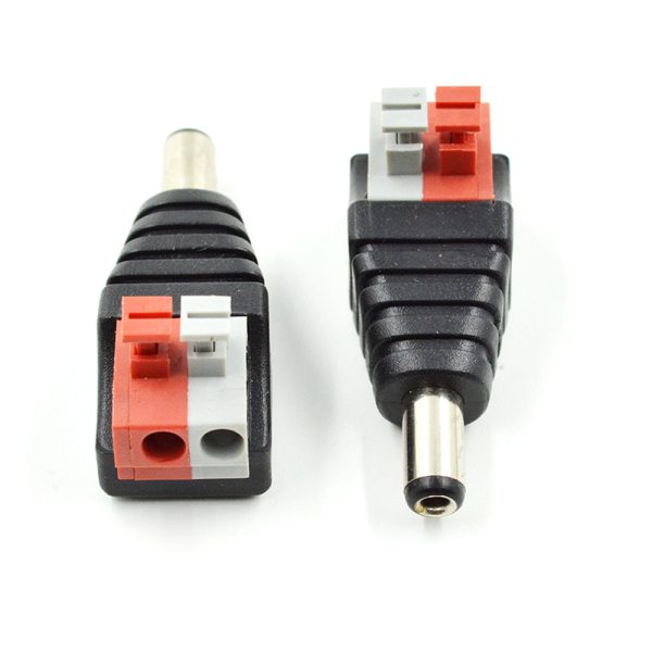 Adaptador DC Jack Macho 5,5 x 2,1 MM terminal rápido alimentacion aereo  CCTV - Imagen 3
