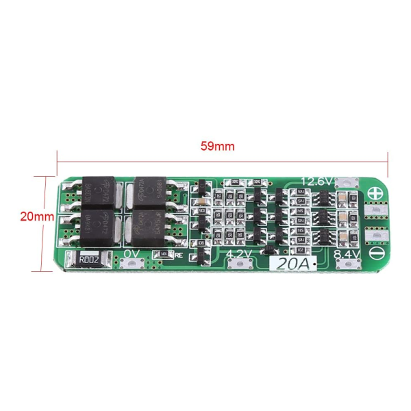 BMS 3s 20A Modulo proteccion bateria litio 18650 12,6V - Imagen 4