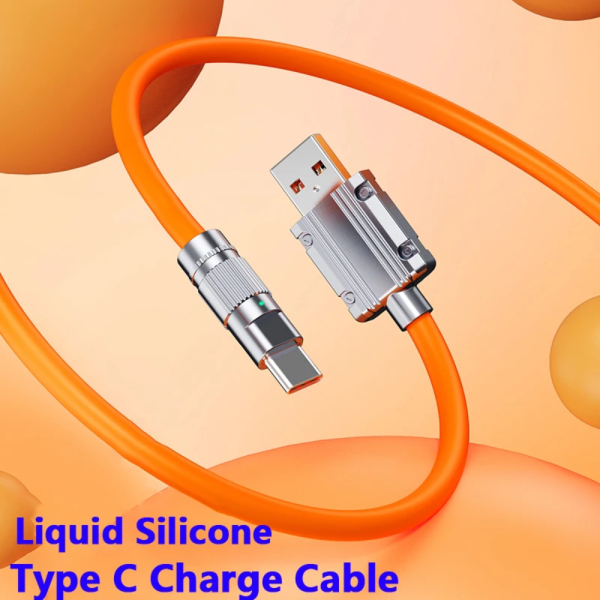 Cable de silicona liquida de carga super rapida de 120 W 6A Tipo C - Imagen 2