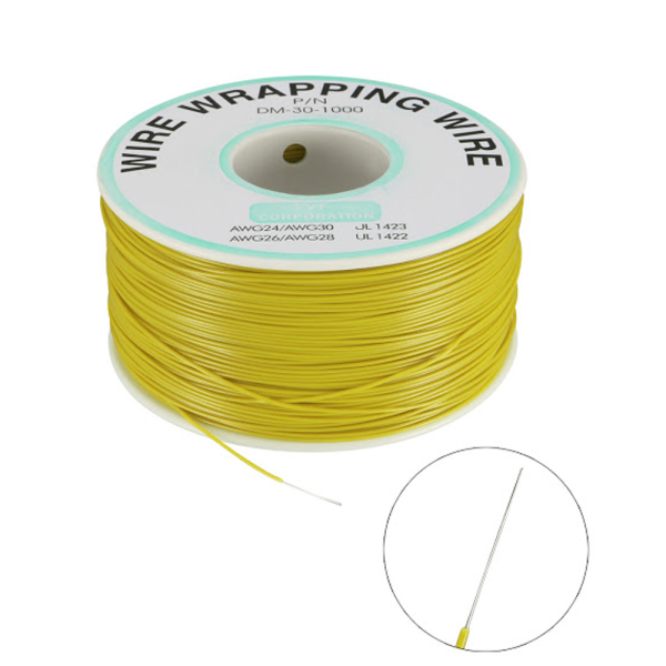 Bobina AWG30 AMARILLO 250m Cable Hilo WRAPPING