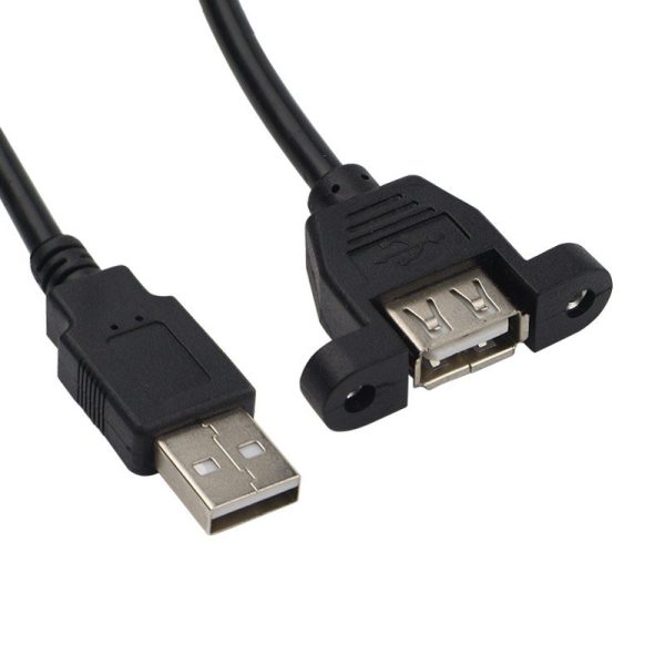 Cable alargador usb 30cm macho hembra montaje panel extensor