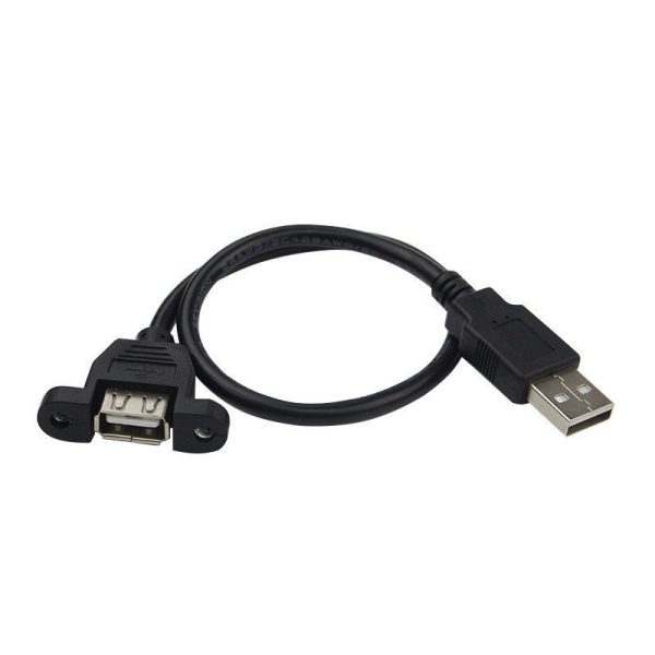 Cable alargador usb 30cm macho hembra montaje panel extensor - Imagen 3