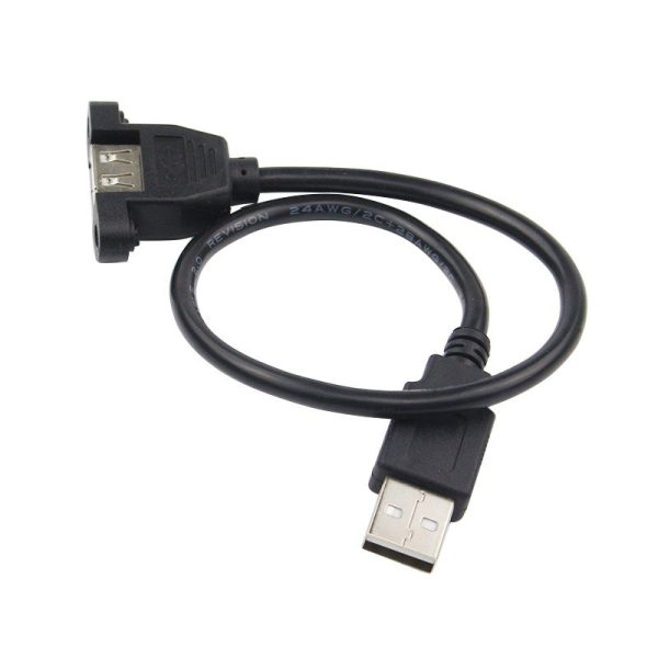 Cable alargador usb 30cm macho hembra montaje panel extensor - Imagen 4
