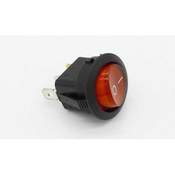 Interruptor ON OFF con luz ROJO Redondo rectangular 20mm SPST 250V 6A