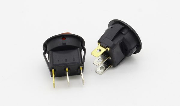 Interruptor ON OFF con luz ROJO Redondo rectangular 20mm SPST 250V 6A - Imagen 3