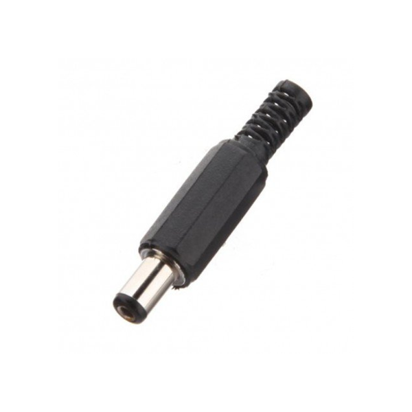 5x CONECTOR ALIMENTACION MACHO DC JACK 5,5MM X 2,1MM