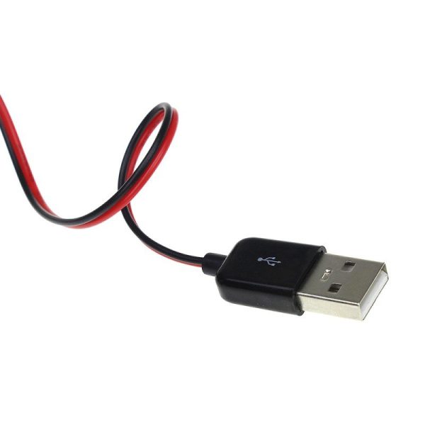 CABLE USB A PINZAS COCODRILO ALIMENTACION 5V - Imagen 3