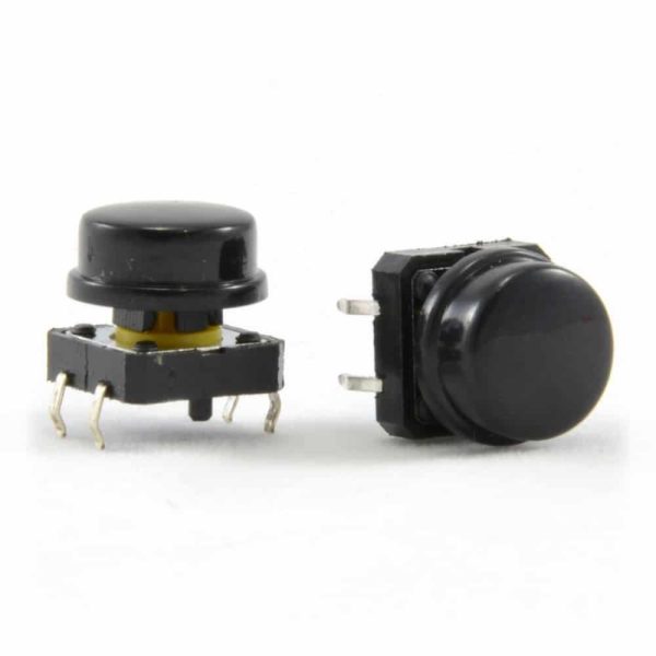 5x Pulsador B3F tecla Omron NEGRO 12MM