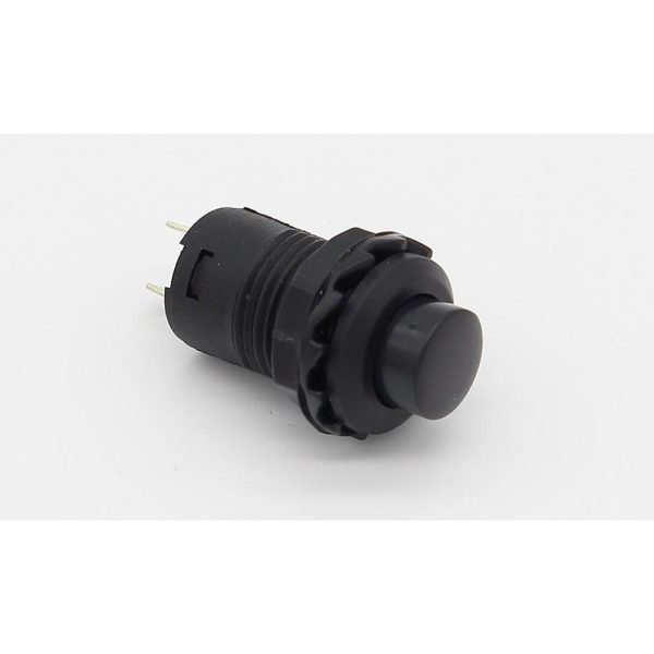 2x Interruptor NEGRO redondo 12 mm empotrable boton ON OFF