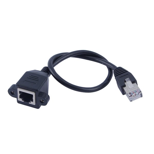 Cable de extensión de red RJ45 Lan ethernet Panel Mount Macho Hembra 20cm