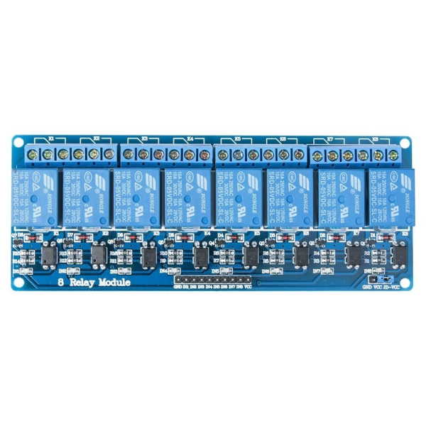 Módulo de relé de 8 canales Dc 5v con optoacoplador para Arduino Uno R3 Mega 2560 1280 Dsp Arm Pic Avr Stm32 Raspberry Pi - Imagen 2