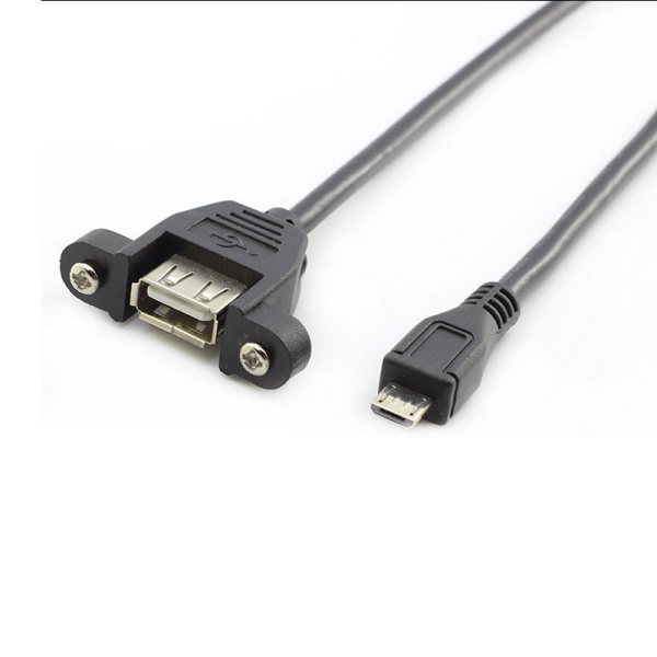Cable alargador micro usb a usb 30cm macho hembra