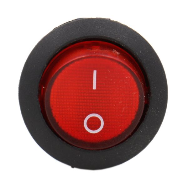 Interruptor ON OFF con luz ROJO Redondo 20mm SPST 220v 6A - Imagen 3