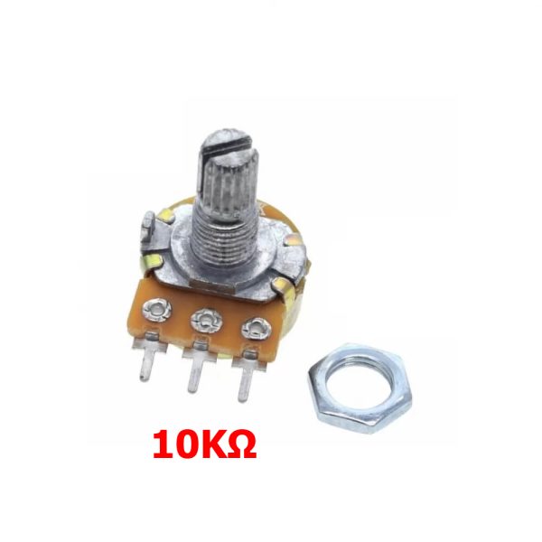 Potenciómetro B10K lineal + Embellecedor Rojo