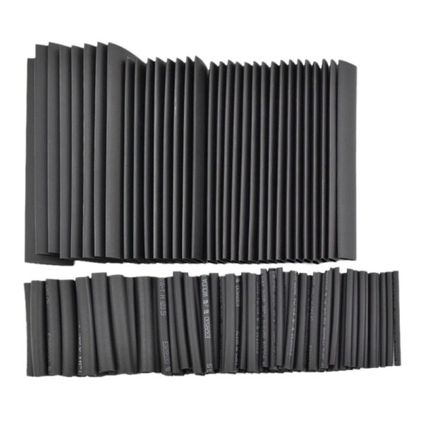 Surtido 127 PIEZAS Tubo Termoretractil de Color negro 7 DIAMETROS