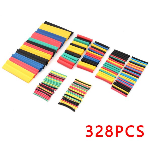 328 Pcs Surtido Tubo Termoretractil de Colores Aislante para cables 8 medidas