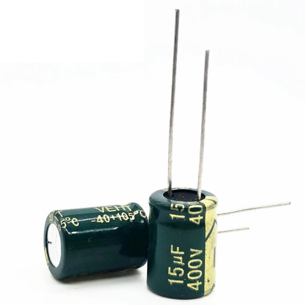 5x CONDENSADOR ELECTROLITICO 15uF 400v 105º C 10x17 MM