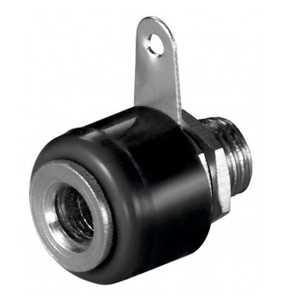 Conector banana hembra negro