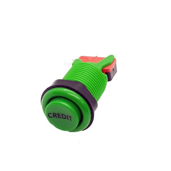 PULSADOR ARCADE 33MM VERDE CREDIT CONCAVO