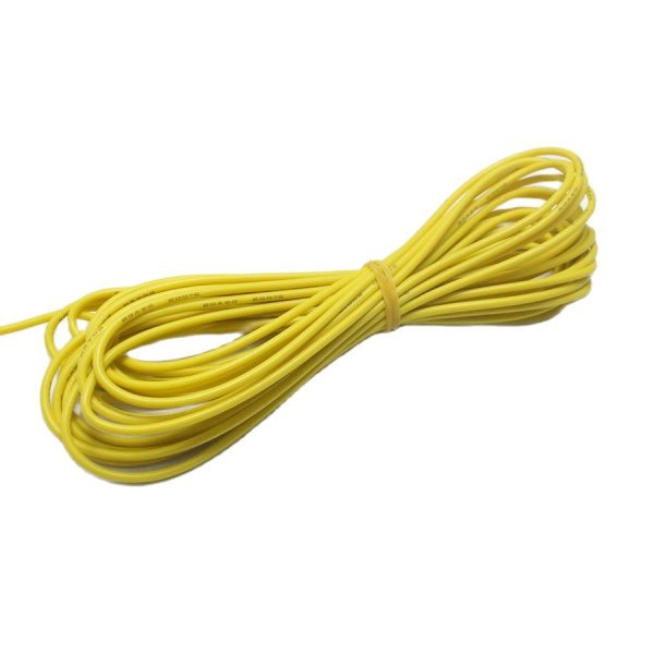 10 METROS CABLE AWG26 AMARILLO TRENZADO