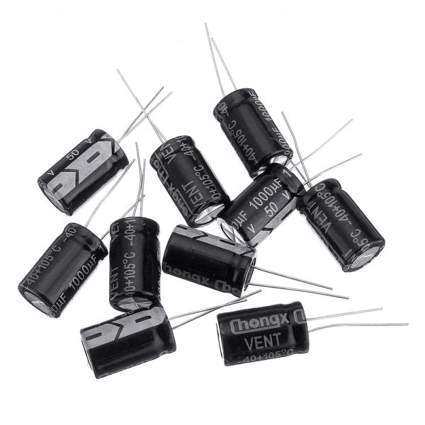 5x Condensador electrolitico 1000uF 50v 105º C 13x20mm