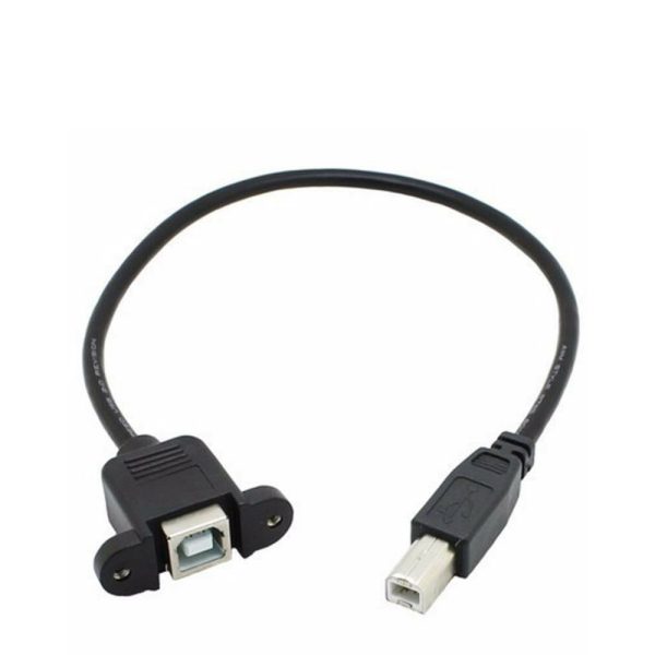 Cable extension alargador usb tipo B 30cm macho hembra montaje panel extensor