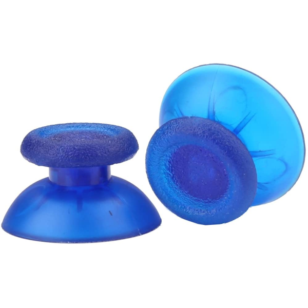 2x JOYSTICK PS4 PLAYSTATION 4 ANALOGICO MANDO THUMB STICK BOTONES R3 L3 AZUL TRANSPARENTE