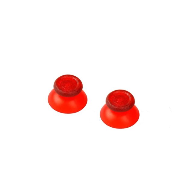 2x JOYSTICK PS4 PLAYSTATION 4 ANALOGICO MANDO THUMB STICK BOTONES R3 L3 ROJO TRANSPARENTE