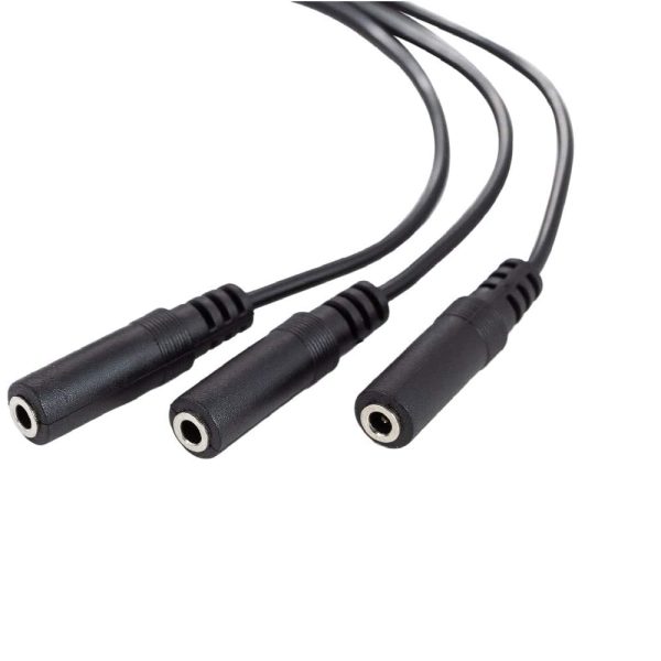 Cable Duplicador Divisor audio auricular Jack 3.5mm Splitter 1 Macho a 3 Hembra - Imagen 2