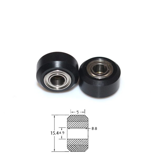 POM Rueda de engranaje de polea pequeña para impresora 3D perfil aluminio V2020