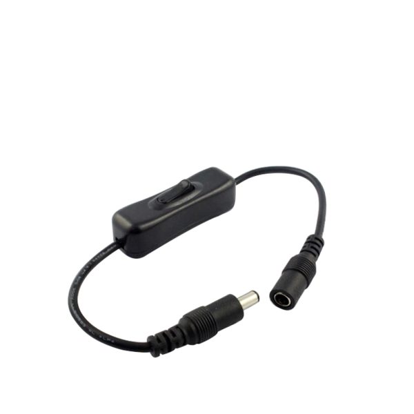 Interruptor de alimentación On/Off macho hembra 5.5x2.1mm DC 12v Tira LED CCTV