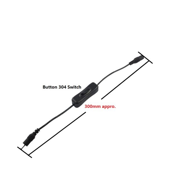 Interruptor de alimentación On/Off macho hembra 5.5x2.1mm DC 12v Tira LED CCTV - Imagen 2