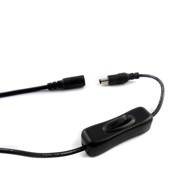 Interruptor de alimentación On/Off macho hembra 5.5x2.1mm DC 12v Tira LED CCTV - Imagen 3
