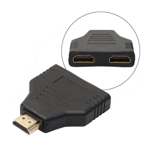 Convertidor Splitter HDMI macho a 2 HDMI hembra Divisor Doble Puerto Duplicador