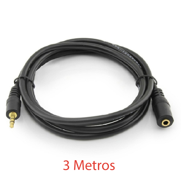 CABLE ALARGADOR AUDIO JACK 3,5mm (macho - hembra)  AURICULARES 2.70m - Imagen 2