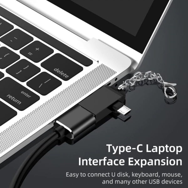 Adaptador OTG USB3.0 a TYPE-C + MicroUSB Android Transmisión de datos REF2008 - Imagen 4