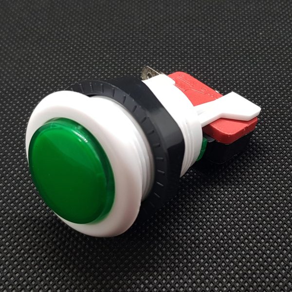 Pulsador arcade verde  33mm exterior 24mm interior recreativa bartop REF2040