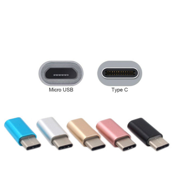 ADAPTADOR CABLE MICRO USB A TIPO C PLATA REF2054