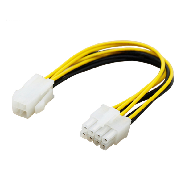 Cable adaptador fuente alimentacion CPU ATX 4 pin hembra a 8 pin Macho REF A-10