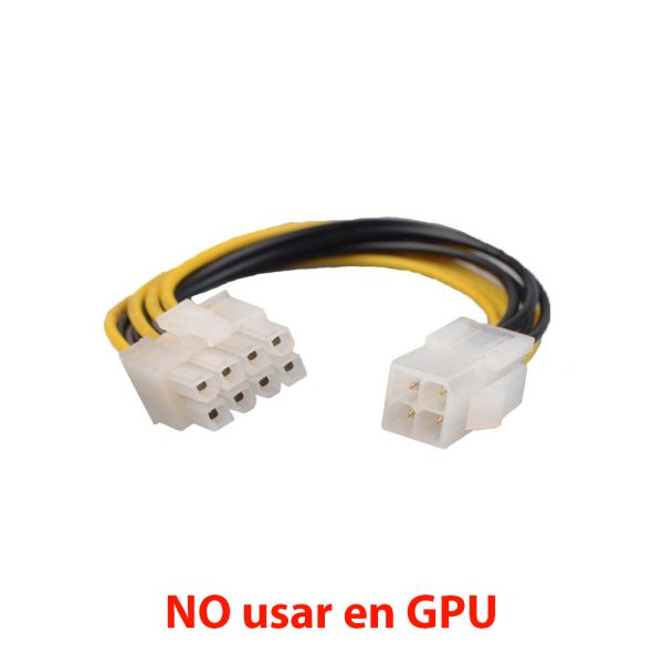 Cable adaptador fuente alimentacion CPU ATX 4 pin hembra a 8 pin Macho REF A-10 - Imagen 3