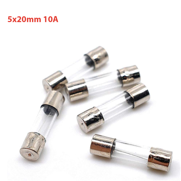 5X FUSIBLE RAPIDO DE VIDRIO 5X20 MM 10A 250V  REF2137