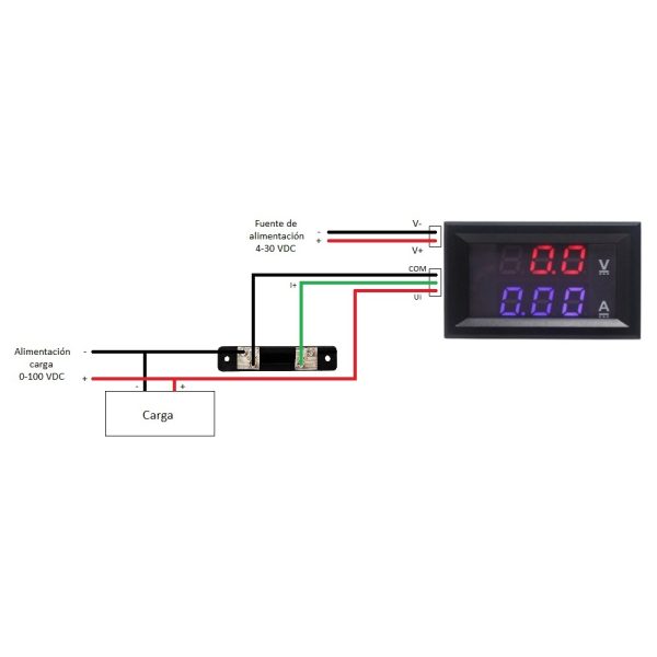 Resistencia Shunt Amperimetro DC 50A 75mV REF1832 - Imagen 2