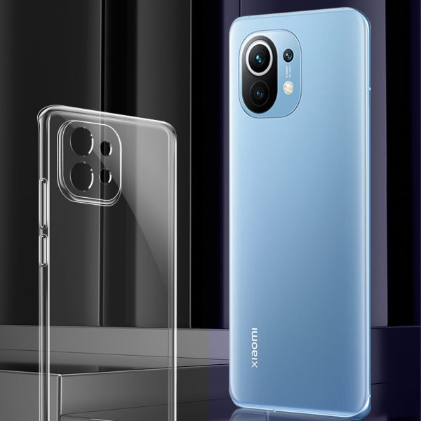 Funda Carcasa Silicona Gel TPU Lisa Para Xiaomi Mi 11 5G 6.81 Transparente - Imagen 4