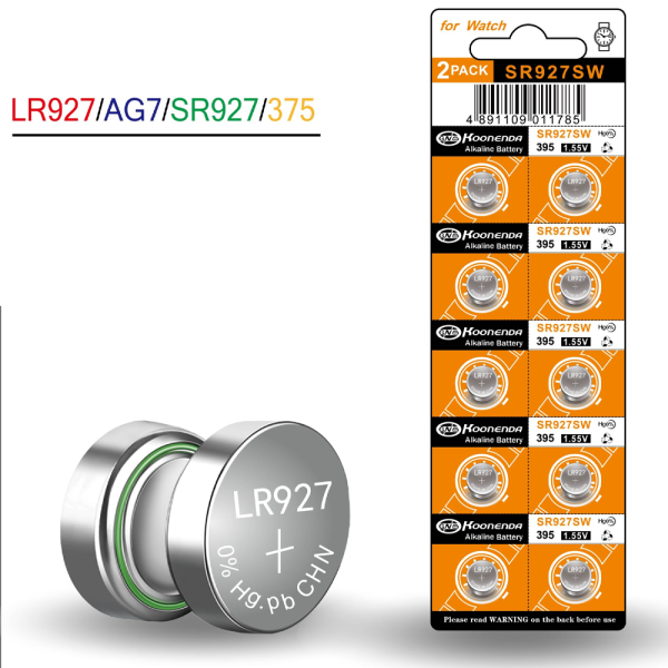 10x Pilas BOTON AG7 LR927 395 SR927 1.55V